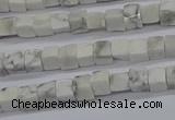 CCU302 15.5 inches 4*4mm cube white howlite beads wholesale