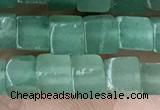 CCU452 15.5 inches 4*4mm cube green aventurine beads wholesale