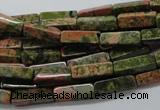 CCU517 15.5 inches 4*13mm cuboid unakite gemstone beads wholesale