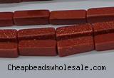 CCU727 15.5 inches 4*13mm cuboid goldstone beads wholesale