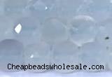 CCU871 15 inches 4mm faceted cube blue chalcedony beads