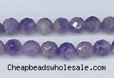 CDA59 15.5 inches 8mm faceted round dogtooth amethyst beads