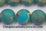 CDE1029 15.5 inches 12mm round matte sea sediment jasper beads