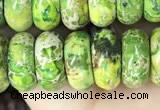 CDE1291 15.5 inches 6*12mm rondelle sea sediment jasper beads