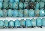 CDE1395 15.5 inches 2.5*4mm faceted rondelle sea sediment jasper beads