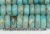 CDE1403 15.5 inches 2.5*6mm rondelle sea sediment jasper beads