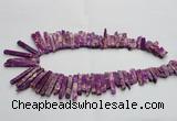 CDE1511 Top drilled 5*15mm - 6*55mm sticks sea sediment jasper beads