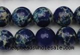 CDE2093 15.5 inches 14mm round dyed sea sediment jasper beads