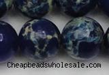 CDE2098 15.5 inches 24mm round dyed sea sediment jasper beads