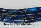 CDE226 15.5 inches 6*12mm tube dyed sea sediment jasper beads