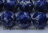 CDE2581 15.5 inches 18mm faceted round dyed sea sediment jasper beads