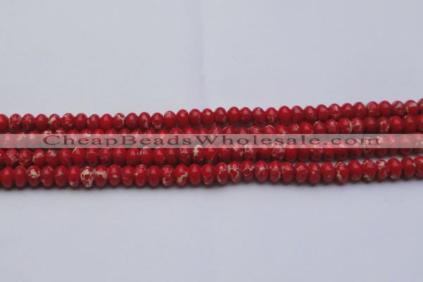 CDE2618 15.5 inches 8*12mm rondelle dyed sea sediment jasper beads