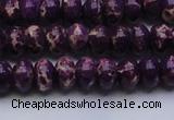 CDE2634 15.5 inches 8*12mm rondelle dyed sea sediment jasper beads