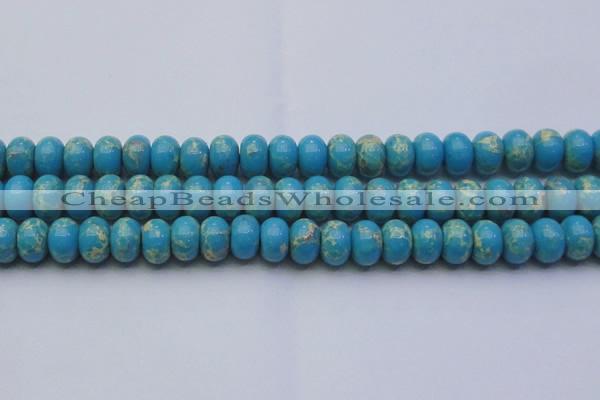 CDE2655 15.5 inches 15*20mm rondelle dyed sea sediment jasper beads
