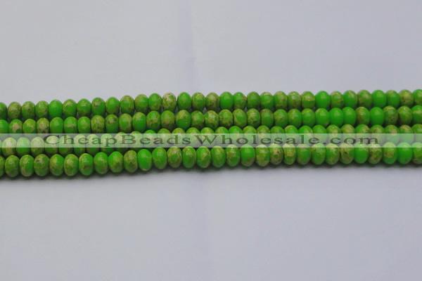 CDE2658 15.5 inches 8*12mm rondelle dyed sea sediment jasper beads