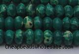 CDE2674 15.5 inches 8*12mm rondelle dyed sea sediment jasper beads