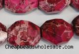 CDE615 15.5 inches 18*24mm faceted nugget dyed sea sediment jasper beads