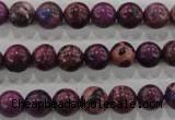 CDE832 15.5 inches 8mm round dyed sea sediment jasper beads wholesale