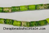 CDE919 15.5 inches 6*8mm tube dyed sea sediment jasper beads