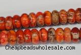 CDI501 15.5 inches 6*10mm rondelle dyed imperial jasper beads