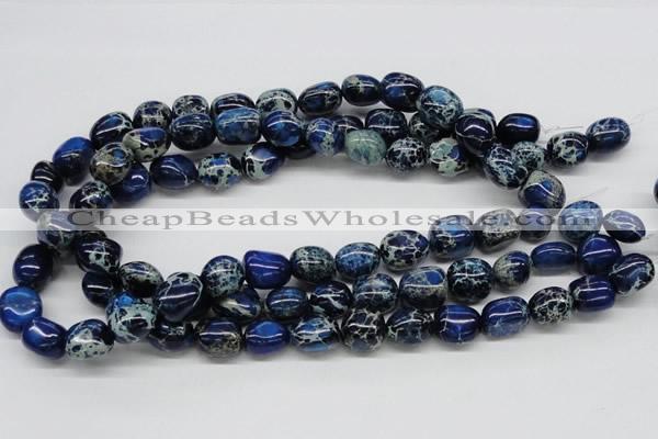 CDI63 16 inches 12*15mm nuggets dyed imperial jasper beads wholesale