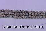 CDM82 15.5 inches 8mm round matte dalmatian jasper beads