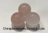 CDN1030 30mm round rose quartz decorations wholesale
