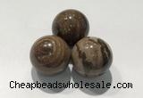 CDN1115 30mm round zebra jasper decorations wholesale
