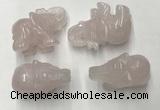 CDN380 20*40*30mm elephant rose quartz decorations wholesale