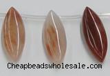 CDQ11 15.5 inches 12*30mm marquise natural red quartz beads wholesale