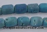 CDQ605 8 inches 6*8mm drum druzy quartz beads wholesale
