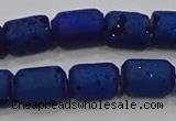 CDQ607 8 inches 6*8mm drum druzy quartz beads wholesale