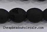 CDQ629 8 inches 10*12mm rice druzy quartz beads wholesale