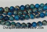 CDT265 15.5 inches 6mm round dyed aqua terra jasper beads
