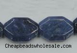 CDU06 15.5 inches 18*25mm octagonal natural blue dumortierite beads