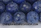 CDU326 15.5 inches 12mm faceted round blue dumortierite beads
