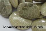CFA12 15.5 inches 22*30mm oval chrysanthemum agate gemstone beads