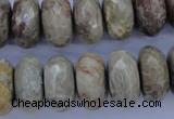 CFA214 15.5 inches 10*20mm faceted rondelle chrysanthemum agate beads