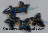 CFG1204 7.5 inches 35*45mm carved butterfly agate gemstone beads