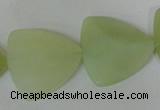 CFG530 15.5 inches 25*25mm carved triangle New jade beads