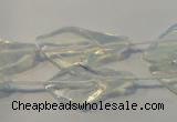 CFG558 15.5 inches 14*28mm carved trumpet flower opal beads