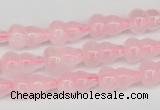 CFG63 15.5 inches 8*13mm carved calabash rose quartz beads