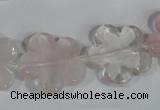 CFG652 15.5 inches 20mm carved flower rose quartz beads