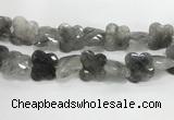 CFG975 15.5 inches 30*33mm carved butterfly cloudy quartz beads