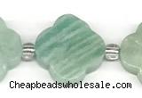 CFG992 15 inches 16mm - 17mm carved flower amazonite beads