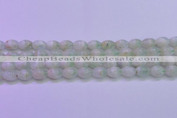 CFL1202 15.5 inches 10*14mm rice green fluorite gemstone beads