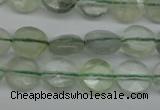 CFL131 15.5 inches 8mm faceted coin green fluorite beads
