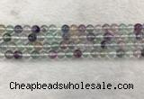 CFL1471 15.5 inches 6mm round AA grade fluorite gemstone beads