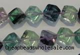CFL485 15.5 inches 8*8mm cube natural fluorite beads