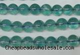 CFL662 15.5 inches 8mm round AB grade blue fluorite beads wholesale
